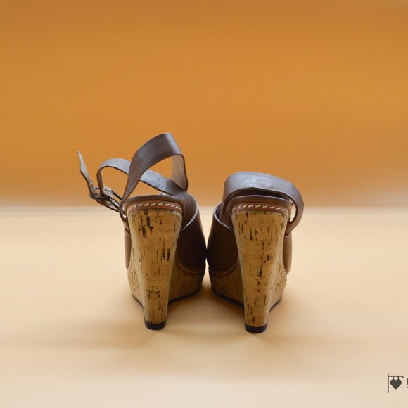 Charles David Niche Peep-toe Wedge Shoes Size 5 - Picture 3 of 5